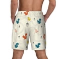 thumbnail image 4 of Uemuo colorful Squirrel Nuts Pattern Mens Swim Trunks Quick Dry Board Shorts with Mesh Lining, Stretch Beach Shorts Quick Dry No-Chafing Board Shorts-Large, 4 of 9