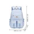 thumbnail image 2 of Plaid campus Backpack, Cute Checkered Large Capacity Bookbag Waterproof Nylon Multi Pocket Backpack for Teenagers, Lightweight Campus Backpack with Side Mesh Pockets, Unisex Plaid Print Backpack, 2 of 4