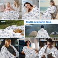 thumbnail image 5 of Blue Horse Cooling Blanket, Lightweight Breathable Summer Throw Blanket with Double Sided Cold Effect, Watercolor Vintage Animals Picnic Beach Blankets Bed Sheet for Hot Sleepers 30"x40", 5 of 8