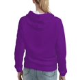 thumbnail image 7 of Goofa Purple for Women's Hooded Sweatshirt with Eye-catching Drawstrings- Lightweight Pullover Hoodie with Kangaroo Pocket, Perfect for Everyday Wear-Medium, 7 of 7