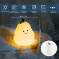 thumbnail image 2 of Smile Pear Shape LED Night Light Cartoon Silicone Night Light USB Warm Light, 2 of 5