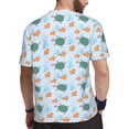 thumbnail image 2 of Wukai Turtles And Goldfish Print Men's Short-Sleeved Mesh T-Shirt,Quick-Dry Short Sleeve Workout T-Shirt-Small, 2 of 8