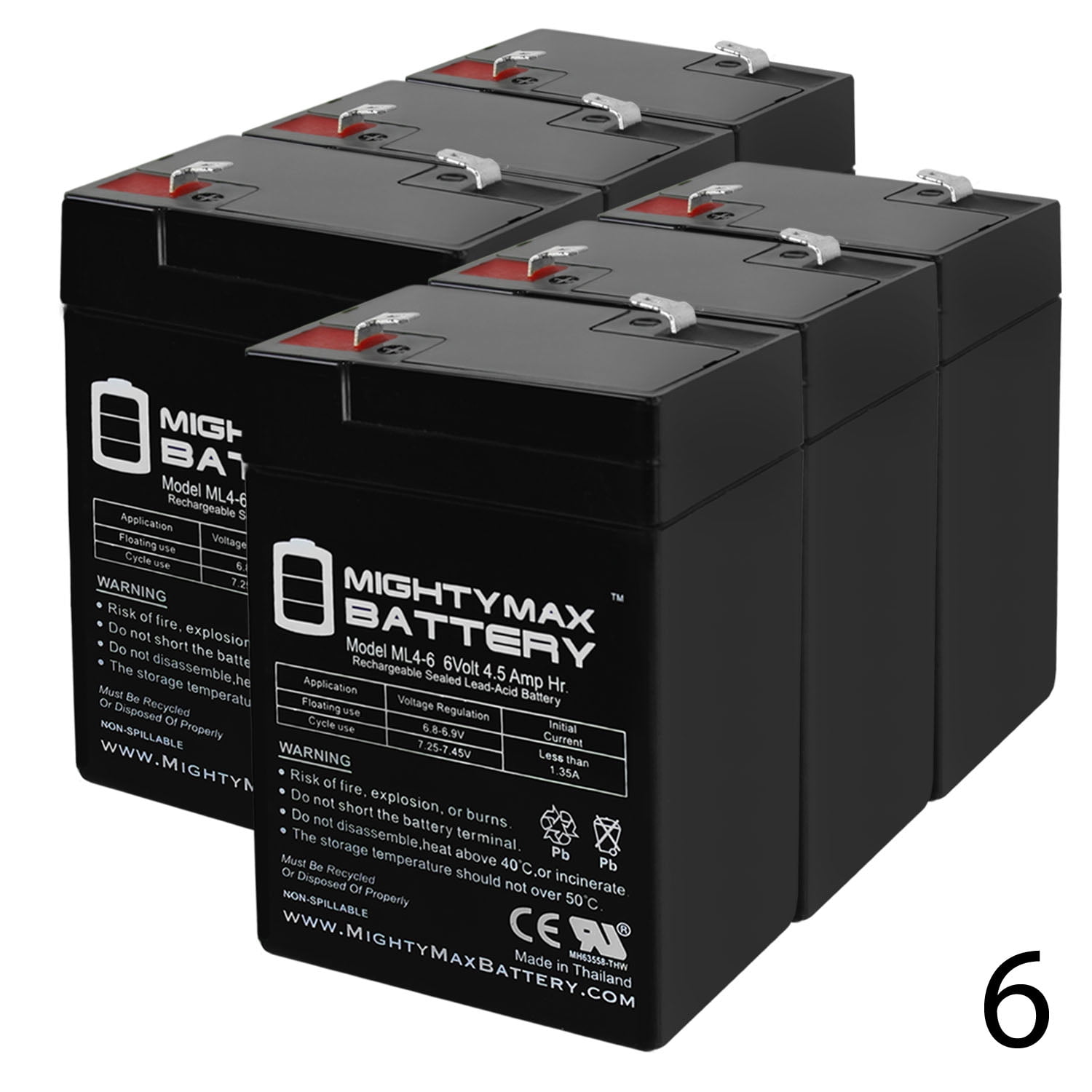 6V 4.5AH Battery for Wildgame Innovations W225D Feeder 6 Pack