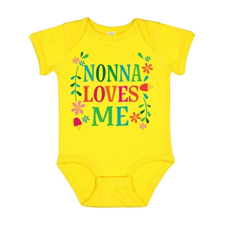 

Inktastic Nonna Loves Me Granddaughter Gift Baby Girl Bodysuit