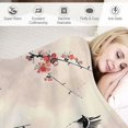 thumbnail image 3 of Creowell Bird Red Flowers Tree Print Throw Blanket for Bed Sofa Living Room Decor All Seasons Comfort 60x80in, 3 of 6