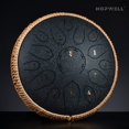 thumbnail image 2 of Tambor HOPWELL de acero, 15 notas, 30 cm, con libro de música, color negro, 2 of 6