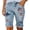 Z1Red, variant on Trendfront Womens Slim Fit Distressed Printed Patchwork Cut-off Shorts Stretchy Denim Style Shorts Fashion Summer Outfits Casual Bottoms