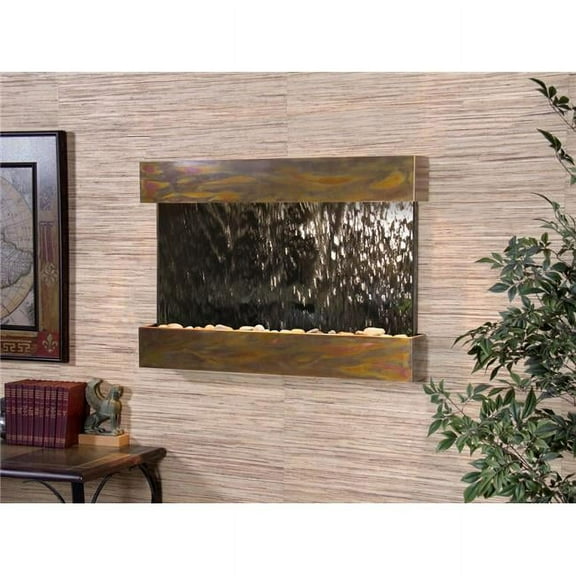 Adagio RCS1040 Reflection Creek Rustic Copper Silver Mirror Wall Fountain