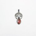 thumbnail image 1 of Zhuge Colgante de collar, hecho a mano para collares de hombres y mujeres, colgante en forma de gota de árbol de la vida (rojo claro), 1 of 5