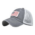 thumbnail image 1 of Ponytail Baseball Cap Independence Day Flag Embroidered Hat, 1 of 7