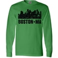 thumbnail image 3 of Inktastic Boston Massachusetts City Skyline with Grunge Long Sleeve T-Shirt, 3 of 5