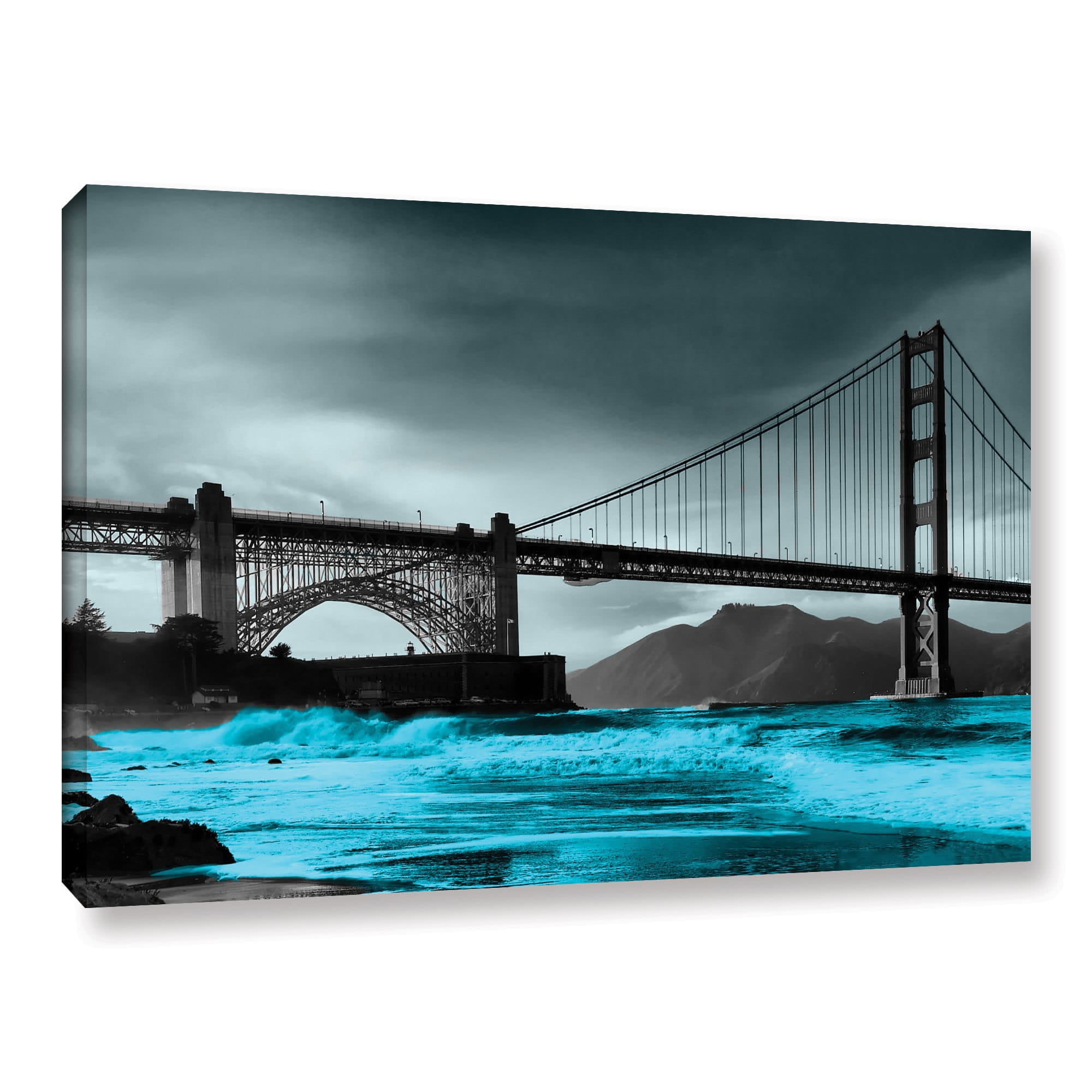 ArtWall Revolver Ocelot "San Fransico Bridge II" Gallery-Wrapped Canvas