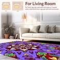 thumbnail image 2 of ODIKA 5'x7' Machine Washable Non-Slip Area Rug, Boho Tapestry with Ornate Floral Medallions High Traffic Rug with Pad, Purple, 486275, 2 of 8