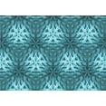 thumbnail image 1 of Ahgly Company Indoor Rectangle Patterned Teal Green Area Rugs, 3' x 5', 1 of 6