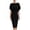 *Black, variant on ClodeEU Women's Draped Batwing Short Sleeve Waist Cinched Midi Pencil Dress,Elegant Wedding Guest Bodycon Dress Black,Women's Plus L