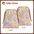 thumbnail image 4 of Super Soft Fabric Gift Bag Contraction Free Bag Mouth Pull Rope Design Red Ribbon Mouth For The Festival Gray Tie-Dye Background Rainbow Colors_2 Large, 4 of 8