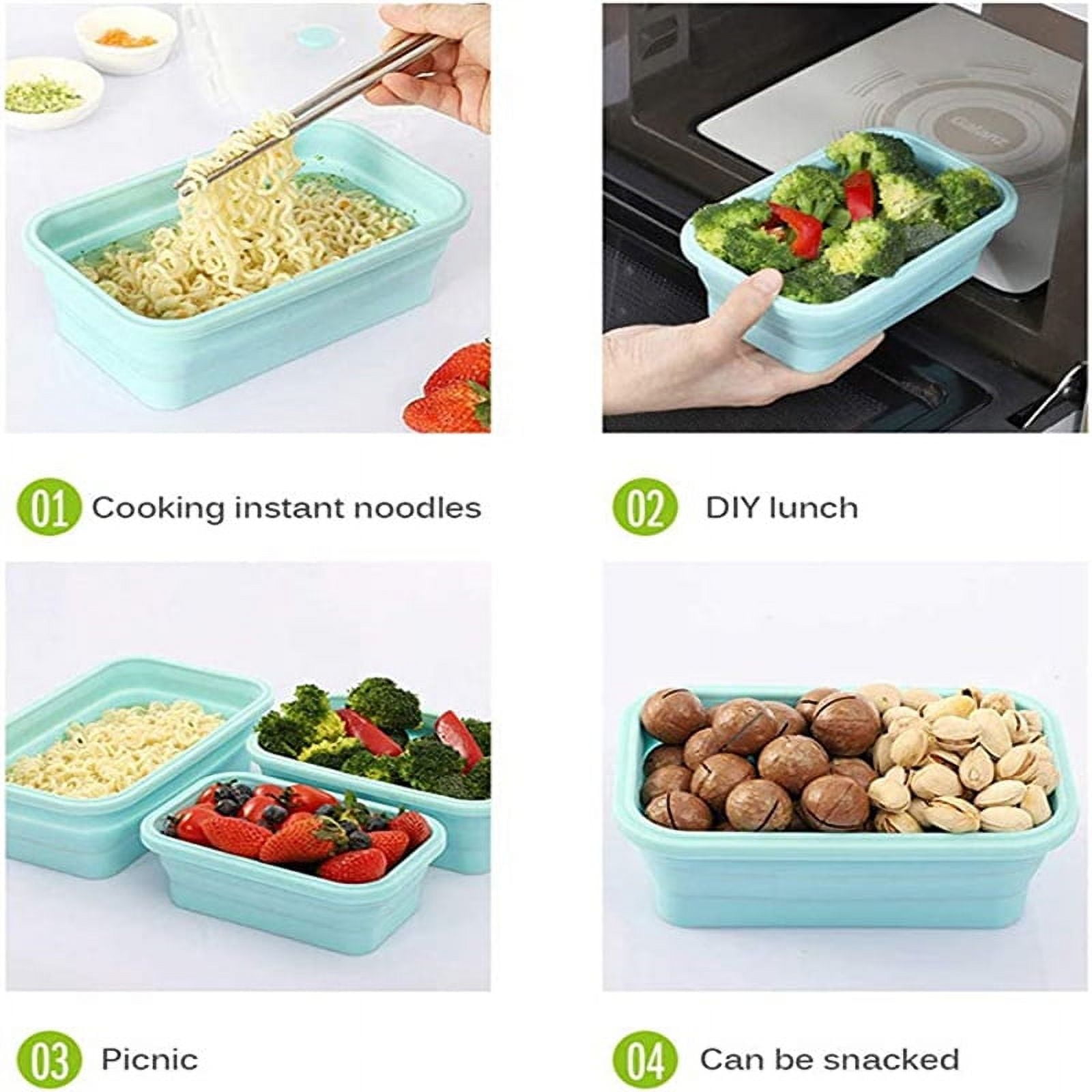 3 pack  Blue Collapsible Meal Container – Cheese Chopper LLC
