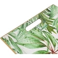 thumbnail image 3 of A & B Home Decorative Breakfast Tray Green Leaf Print Rectangular Serving Tray with Handles Food Safe Plastic 11.80" x 1.4" x 18", 3 of 3