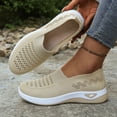 thumbnail image 4 of HAJWOH Orthopedic Dress Shoes for Women Arch Support Slip on Non Slip Tennis Shoes Breathable Mesh Stretch Work Shoes Comfort 2026 New Orthopedic Shoes Beige 42, 4 of 5