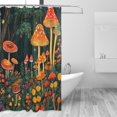 thumbnail image 2 of Yayeee Shower Curtain with Hooks 72"x72" Waterproof Fabric Bathroom Hanging Decor, Forest Mushroom, 2 of 5
