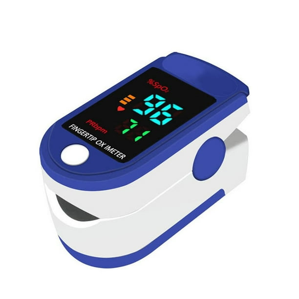 Oxímetro de pulso Digital portátil para dedo, Monitor de frecuencia cardíaca Spo2 PR, medidor de saturación de oxígeno en sangre, termómetro corporal