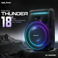 thumbnail image 2 of Dolphin 18" Portable Bluetooth Party Speaker – 100W RMS, Powerful 18" Woofer, LED Lights, WaveSync™, X-Bass, Rechargeable Battery, Bluetooth 5.1, 21" Tall – Perfect for Parties, 2 of 8