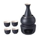 thumbnail image 2 of Juego de sake de cerámica con olla calentadora, botella de sake tradicional, 4 tazas de bebida de sake, cerámica de para regalo, 2 of 9