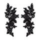 thumbnail image 1 of 1 par de apliques de flores de encaje, bordados, adornos de encaje para coser Negro, 1 of 9