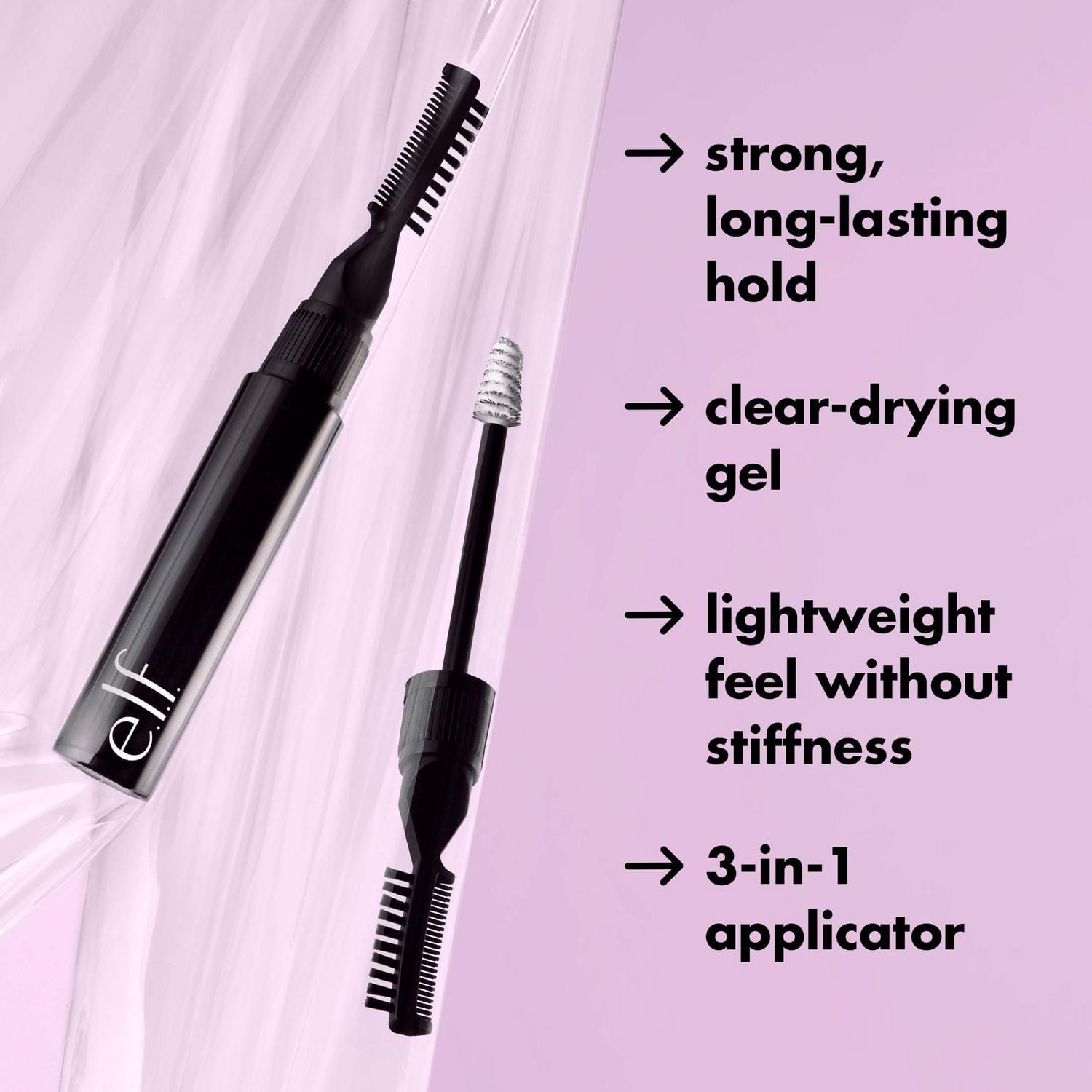 e.l.f. Cosmetics Gel de lamination pour sourcils 3-en-1 applique, 0.27 oz