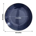 thumbnail image 3 of BalsaCircle 10 Round 10" Navy Blue Glossy Disposable Salad Dinner Plastic Plates Gold Trim Party Events Decorations, 3 of 8