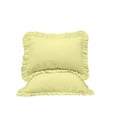thumbnail image 1 of The Great American Store Premium Collections 2PC Ruffle Pillowshams (12 x 18, Ivory) 1800 Series Microfiber Wrinkle & Stain Resistant, 1 of 5