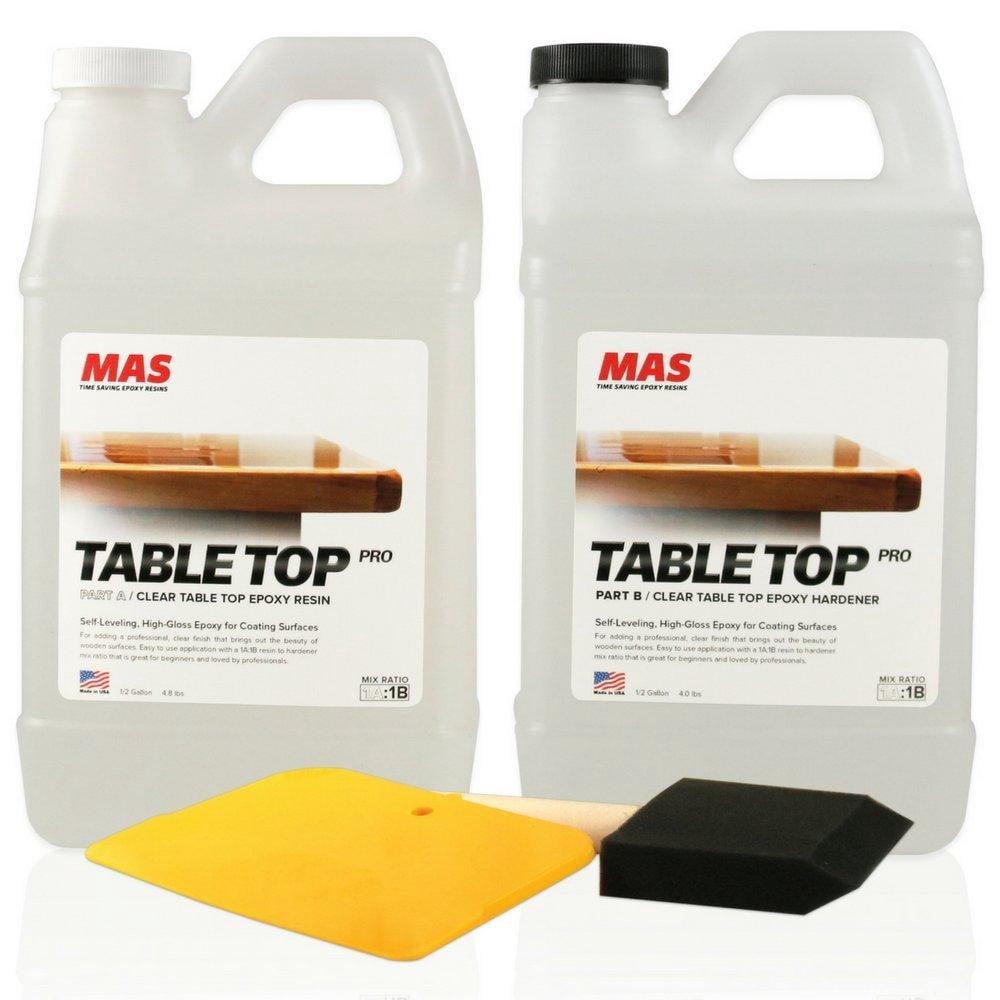Crystal Clear Epoxy Resin One Gallon Kit MAS Table Top