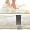 thumbnail image 3 of EVNELE Toilet Rugs U Shaped, Beige Toilet Mat Cute Daisy Contour Bath Rug, Thick Soft Machine Washable Toilet Carpet, Non Slip Bathroom Floor Mats Super Absorbent Microfiber Bath Rugs, 20"x24", 3 of 6