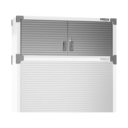 Seville Classics UltraHD Double Door Stacking Top Cabinet, White, 48" W x 18" D x 18.5" H