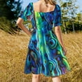 thumbnail image 4 of 2024 Zealand Paua Shell - Kiwi Design Kiwiana Maori Dress clothes for woman Female dress, 4 of 7