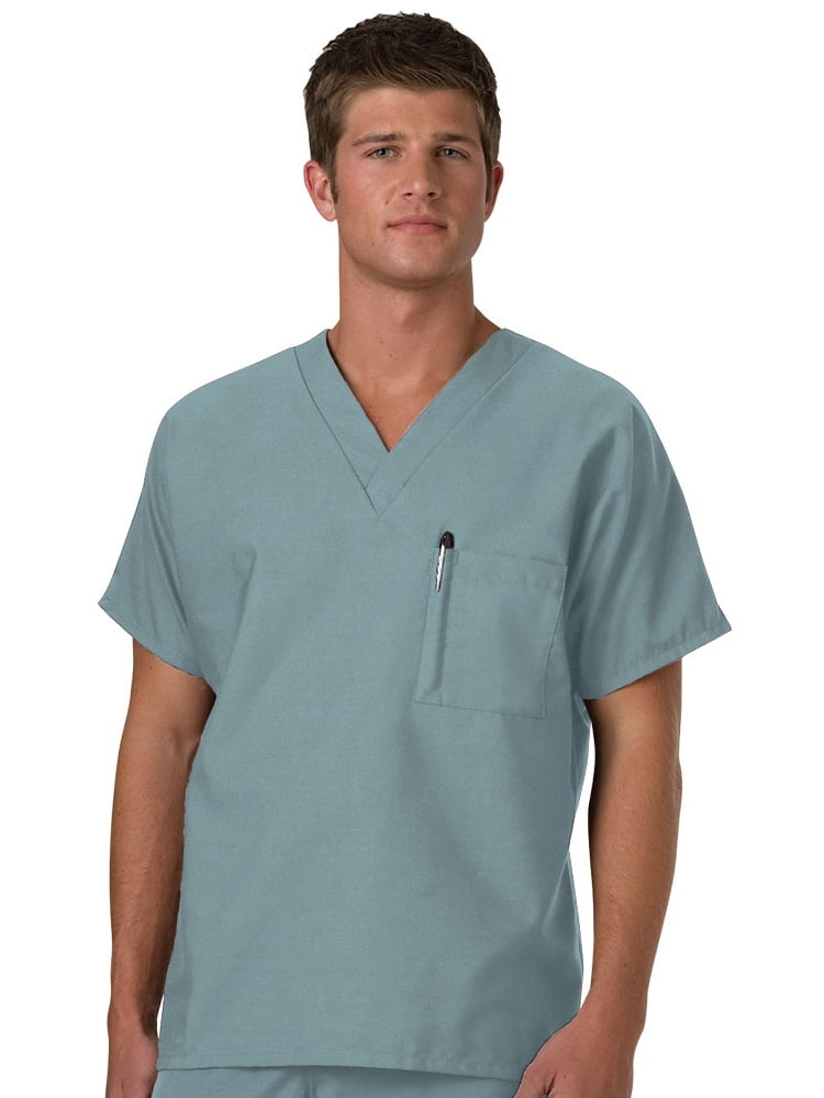 White Swan Fundamentals Unisex Solid Uniform Scrub Top