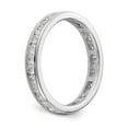 thumbnail image 4 of 14K White Gold Ring Band Eternity Diamond Round Polished 1ct Channel Set , Size 7, 4 of 5