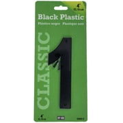 HY-KO 4" BLACK PLASTIC MODERN NUMBER 1