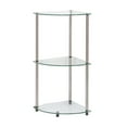 thumbnail image 3 of Convenience Concepts Designs2Go Classic Glass 3 Tier Corner Shelf, Multiple Finishes, 3 of 4