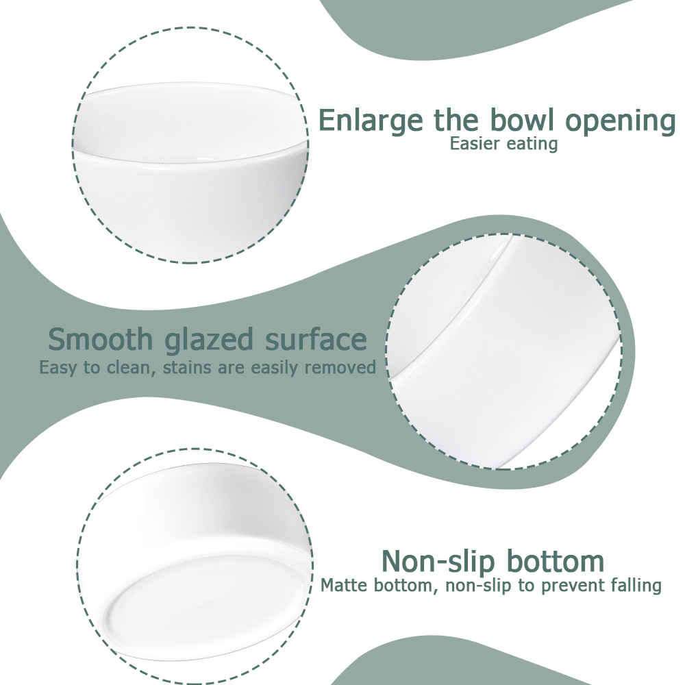 6 inch  Sublimation White Ceramic Pet Bowls dog cat food bowl  for Dye Sublimation Heat Transfer