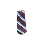 Black Brown 1826 NEW Red Burgundy Double Striped Woven Neck Tie Wool