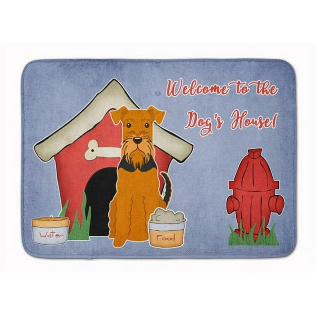 Carolines Treasures BB2795RUG Dog House Collection Airedale Machine Washable Memory Foam Mat