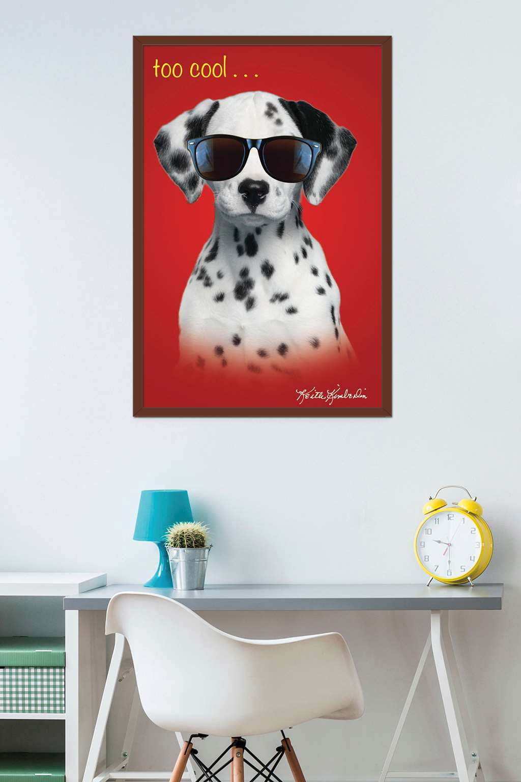 Keith Kimberlin - Dalmatian Puppy - Too Cool Wall Poster, 22.375" x 34", Framed