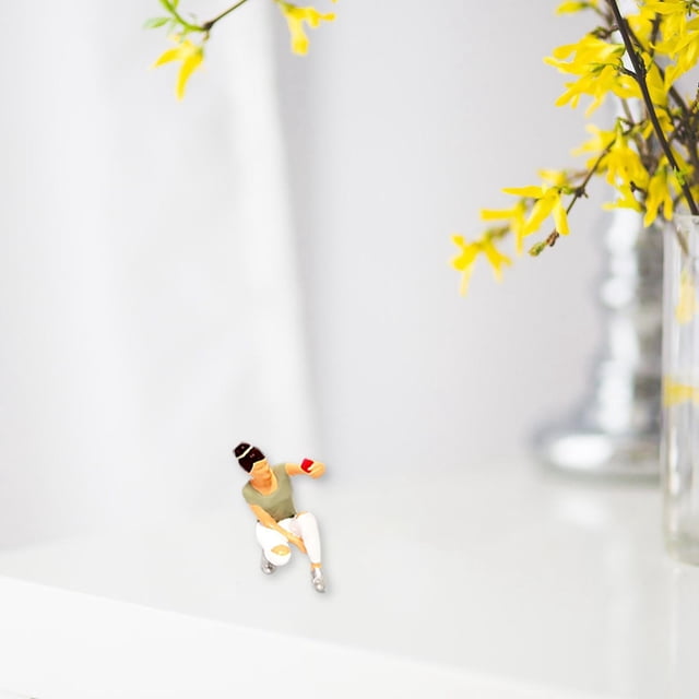 Figuras de personas pintadas de resina 1/64 decoración de Diorama verde
