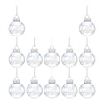 thumbnail image 4 of Clear Iridescent Christmas Balls Fillable Balls for Celebration Holiday Home 12PCS, 4 of 8