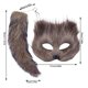thumbnail image 3 of Halloween Para Adultos, Protector Facial De Peluche, Protector Facial De Peluche Negro Con Forma De Animal, Maquillaje, Baile, Hombres Y Mujeres, Protector Facial De Simulación De Media Cara Con Lla, 3 of 8