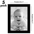 thumbnail image 3 of Americanflat 5 Pack of 5" x 7" Frames - Plexiglass Cover - Black, 3 of 6