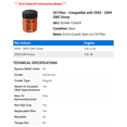 thumbnail image 2 of Oil Filter - Compatible with 2005 - 2009 GMC Envoy 2006 2007 2008, 2 of 2