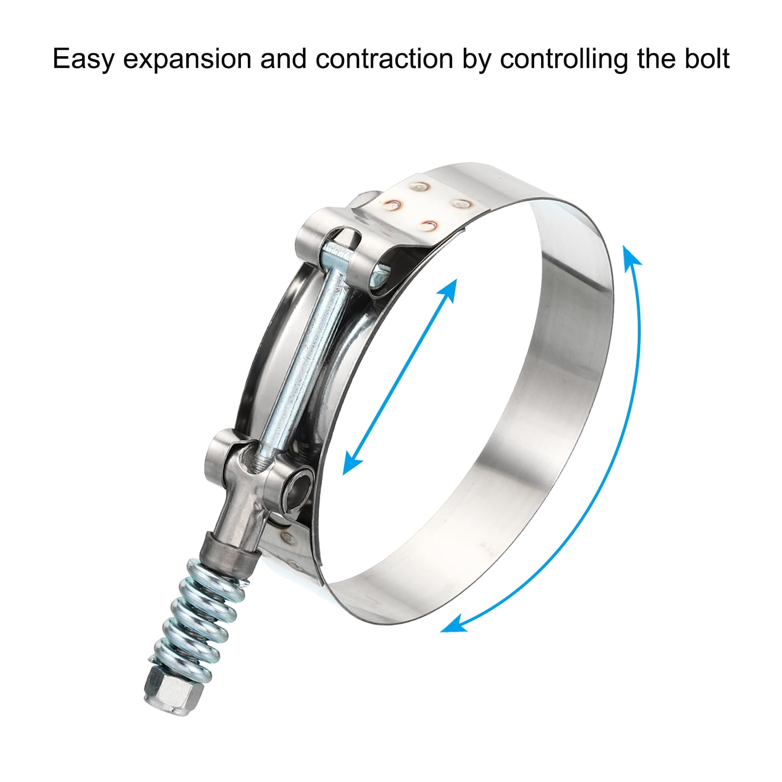 Uxcell 304 Stainless Steel Hose Clamps - 10-12mm Adjustable Pipe Clamps 4pcs