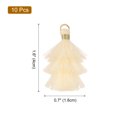 thumbnail image 2 of 10Pcs Mini Borlas Tri-Layered de 1.6" Charm de Bolsa Bohemio Llavero para Proyectos DIY (Beige), 2 of 7